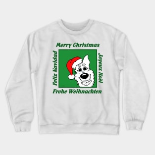 White German Shepherd Christmas Crewneck Sweatshirt